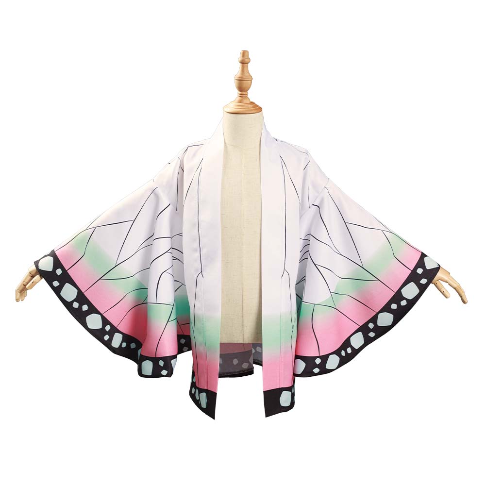 Demon Slayer: Kimetsu no Yaiba Kochou Shinobu Kimono Coat Cosplay Costume for Kids Children