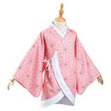 Demon Slayer: Kimetsu no Yaiba Kamado Nezuko Cosplay Costume Kids Children Kimono Coat