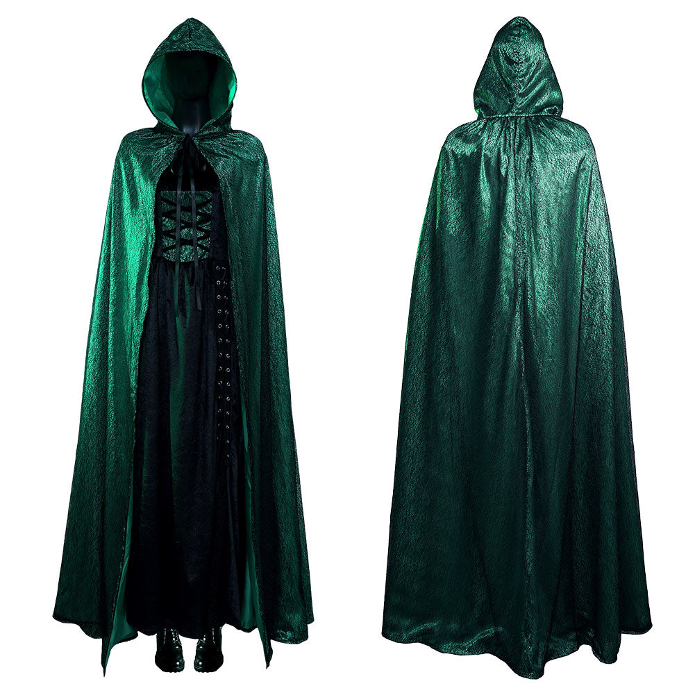 Emerald Sorceress Halloween Carnival Suit Cosplay Costume Cloak Dress Outfits