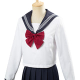 Summer Navy Sailor Suit Cosplay Top Skirt Outfit JK High School Uniform Class Uniform Students Clothing