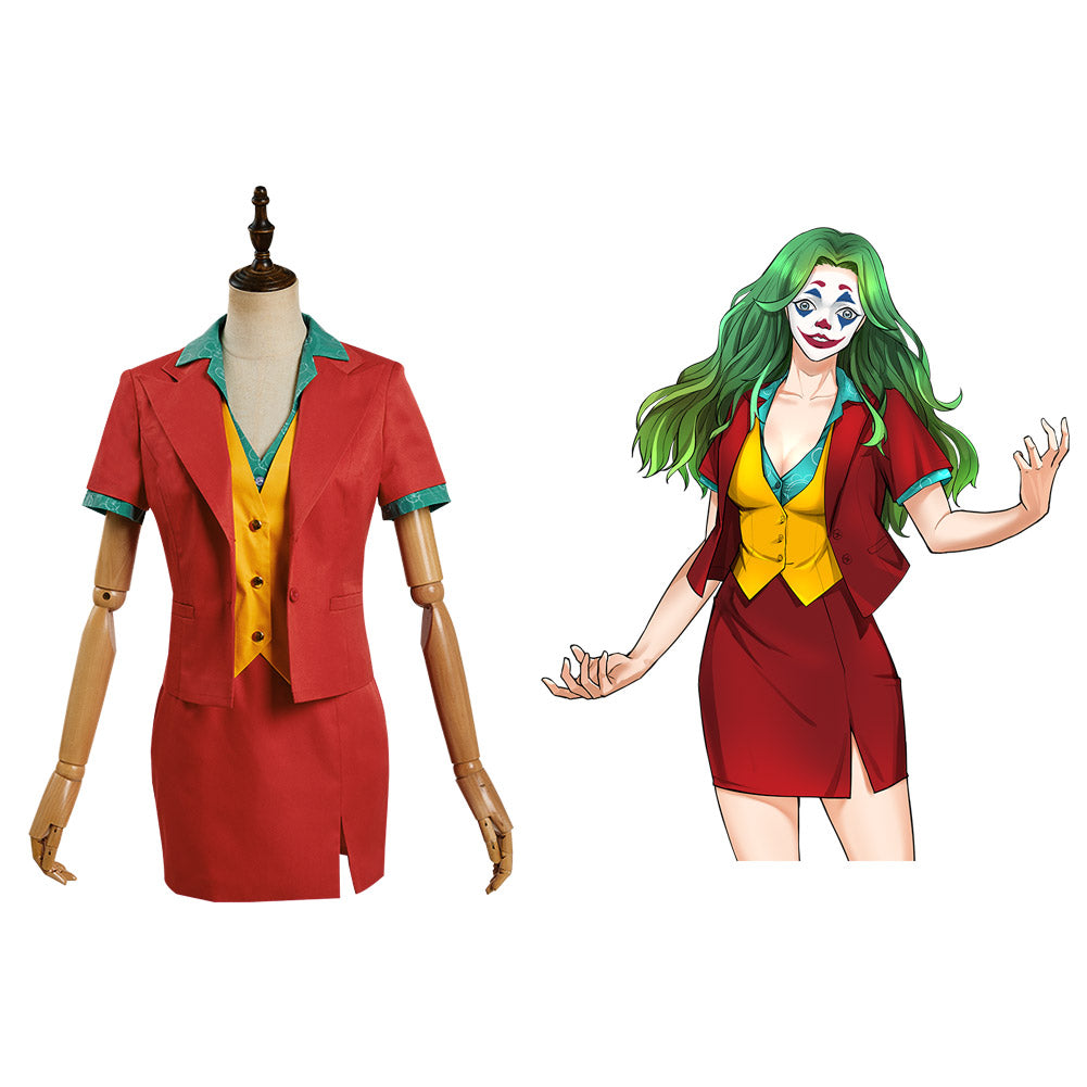 Movie Joker 2019 Female Cosplay Costume Office Lady Uniform Skirt Outf TrendsinCosplay Movie Joker 2019 Female Cosplay Costume Office Lady Uniform Skirt Outf TrendsinCosplay