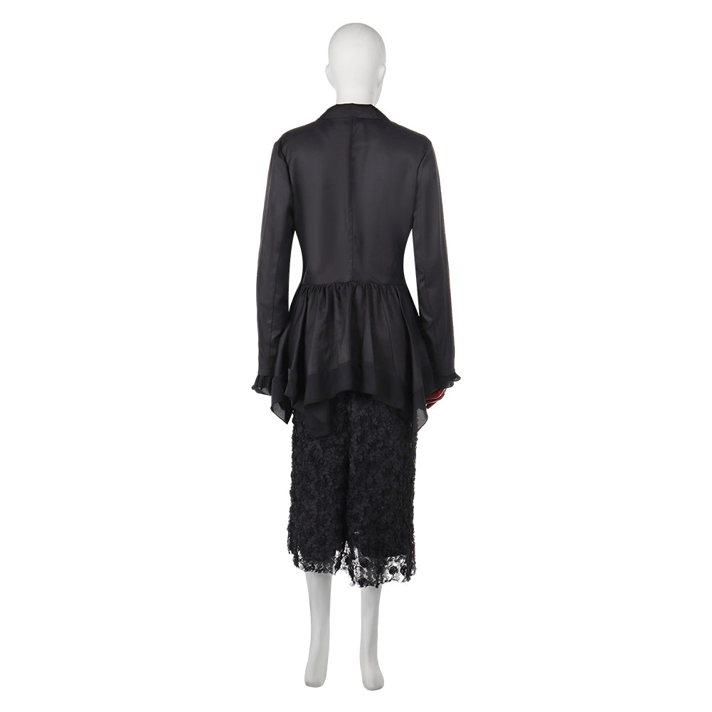 american horror story black dress 10 Hidden Details Behind The Costumes Of American Horror Story: Apocalypse