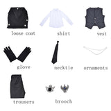 Anime Kuroshitsuji Sebastian Michaelis Black Outfit Cosplay Costume Outfits Halloween Carnival Suit