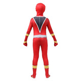 Anime Mighty Morphin Power Rangers Master Red Kids Children Red Jumpsuit Cosplay Costume Outfits Halloween Carnival Suit
