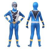Anime Mighty Morphin Power Rangers Melto Kids Children Blue Jumpsuit Cosplay Costume Outfits Halloween Carnival Suit