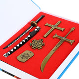 Anime One Piece Dracule Mihawk Cosplay Weapon Keychain Halloween Carnival Costume Accessories