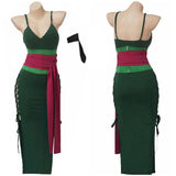 Anime One Piece Roronoa Zoro Women Dress Cosplay Costume Outfits Halloween Carnival Suit