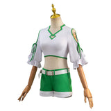 Anime Sousou no Frieren Kanne Women Green Set Cosplay Costume Outfits Halloween Carnival Suit