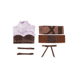 Anime Sousou no Frieren Linie Women Brown Dress Cosplay Costume Outfits Halloween Carnival Suit
