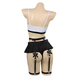 Final Fantasy Tifa Lockhart White Black Outfits Halloween Carnival Cosplay Costume