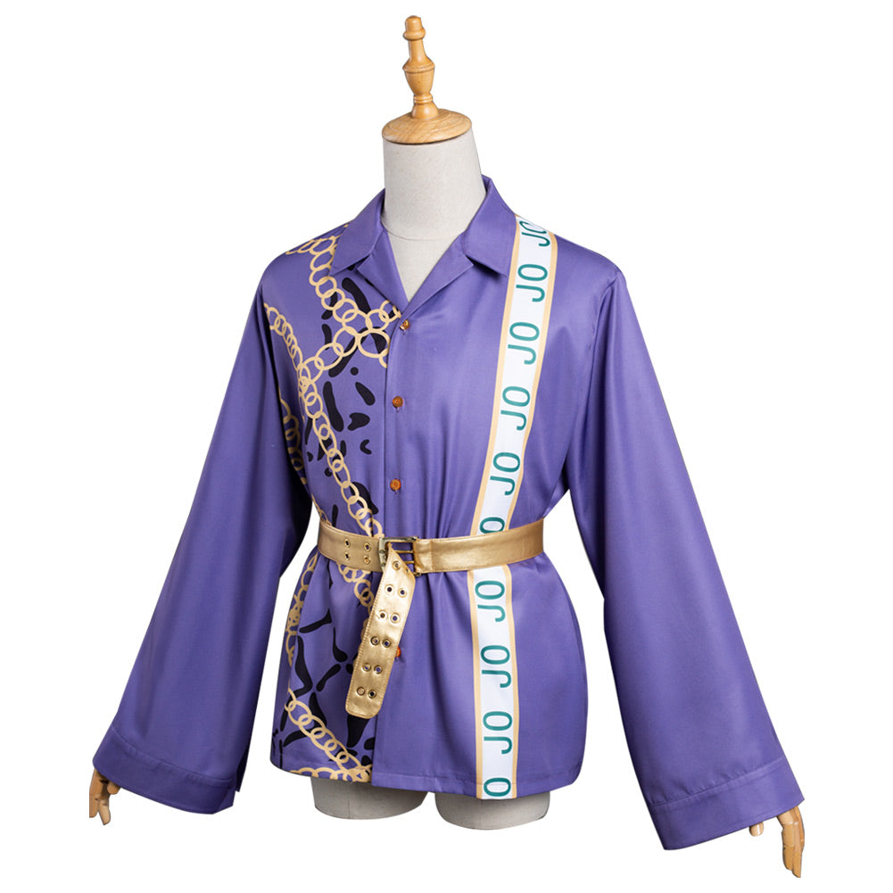 JoJo‘s Bizarre Adventure Stone Ocean Kujo Jotaro Halloween Carnival Suit Cosplay Costume Shirt Outfits