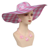 Barbie Sunscreen Cap Ear Pendants Cosplay Hat Earings Halloween Carnival Cosplay Accessories Gifts