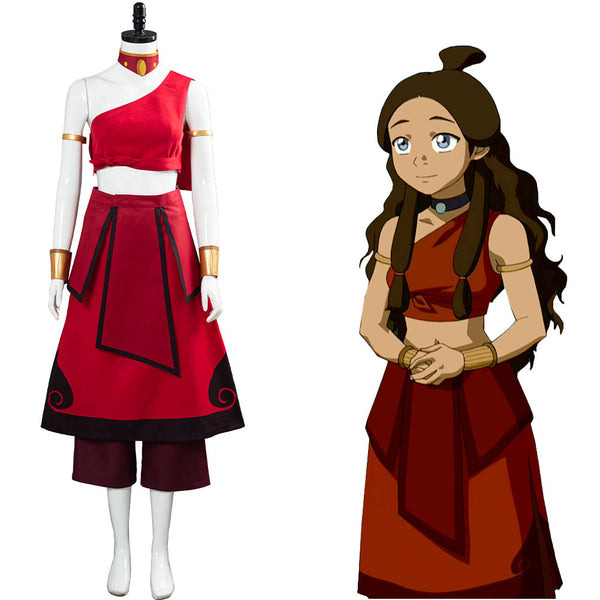 Avatar: the last Airbender Katara Cosplay Costume Women Dress Outfit H ...