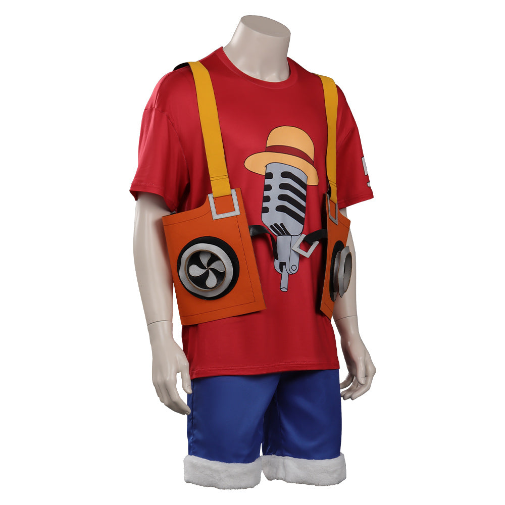 Cosplay Men Kids Halloween Party One Piece Monkey·D·Luffy Suit