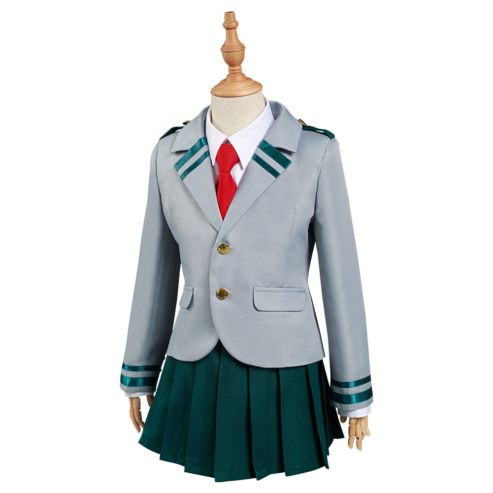 My Hero Academia Ochaco Uraraka Asui Tsuyu Halloween Carnival Suit Cosplay Costume Kids Girls Uniform Skirt Outfits