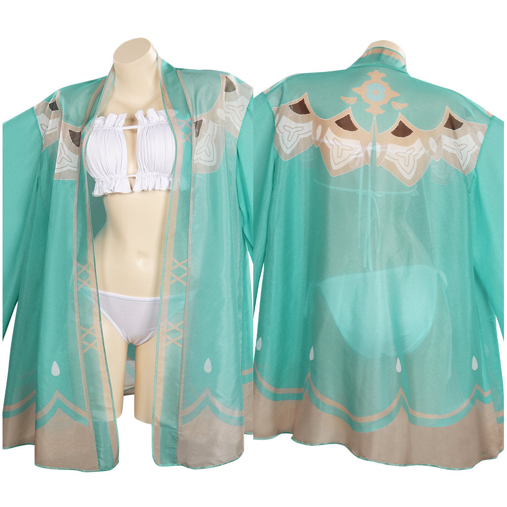 Genshin Impact  Venti/Barbatos Halloween Carnival Suit Cosplay Costume Swimwear Cloak Outfits