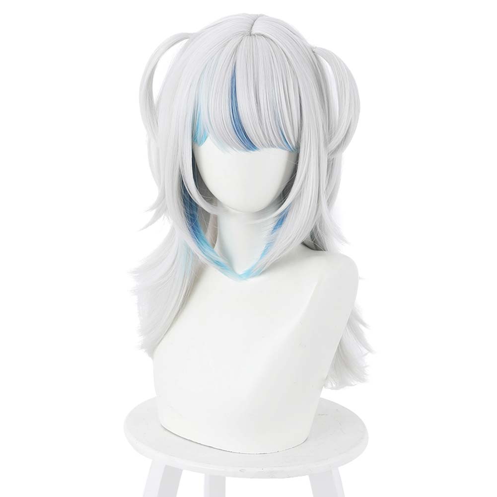 Hololive English VTuber Gawr Gura Carnival Halloween Party Props Cosplay Wig Heat Resistant Synthetic Hair