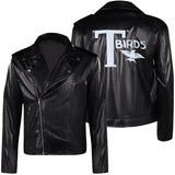 Movie Grease Danny T-birds Black Coat Cosplay Costume Outfits Halloween Carnival Party Disguise Suit