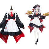 Anime Genshin Impact x KFC Noelle Halloween Carnival Suit Cosplay Costume Maid Dress