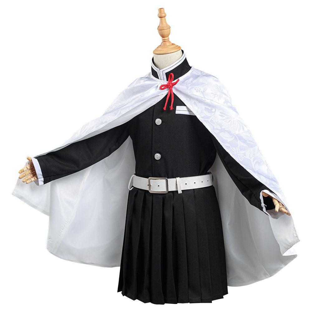 Demon Slayer: Kimetsu no Yaiba Tsuyuri Kanawo Halloween Carnival Suit Cosplay Costume Kids Girls Skirt Cloak Outfits