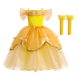 Beauty and the Beast Belle Kids Girls Outfits Halloween Carnival Cosplay Costume