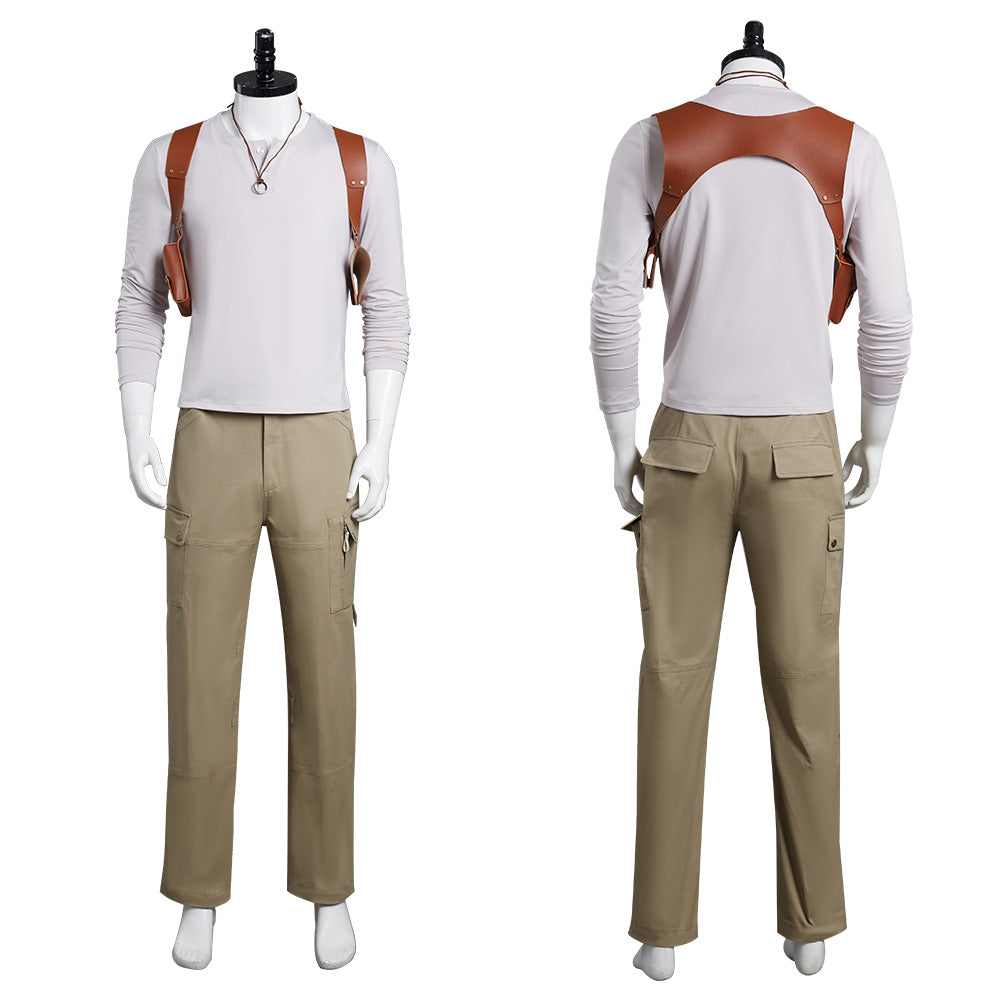 Uncharted 2022 Nathan Drake Cosplay Costume Outfits Halloween Carnival