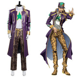 JoJo‘s Bizarre Adventure Stone Ocean Kujo Jotaro Halloween Carnival Suit Cosplay Costume Outfits