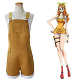 One Piece Nami Halloween Carnival Suit Cosplay Costume Overall Shorts