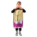 Charlie and the Chocolate Factory Movie Kids Children Gold Coupon Cosplay Costume Outfits Suit