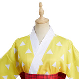 Demon Slayer Agatsuma Zenitsu Halloween Carnival Suit Cosplay Costume Kimono Lolita Dress Outfits