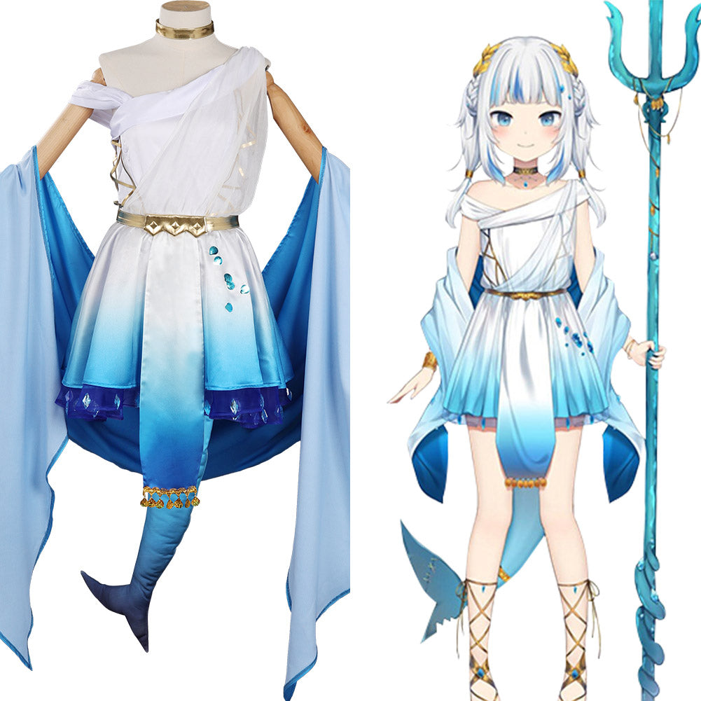 Hololive Vtuber Gawr Gura Halloween Carnival Suit Cosplay Costume Outfits