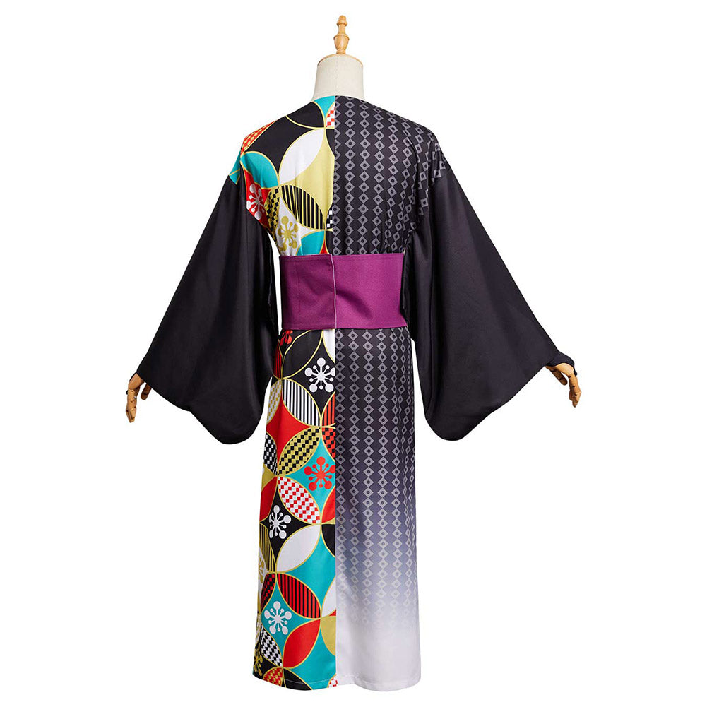 Demon Slayer Uzui Tengen Summer Kimono Outfits Halloween Carnival Suit