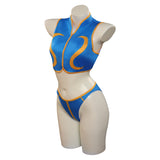 Street Fighter Chun Li Swimsuit Top Shorts Outfits Halloween Carnival Cosplay Costume