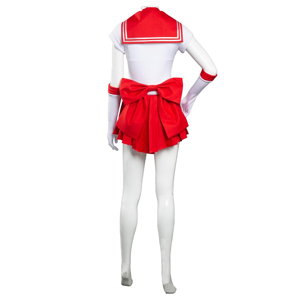 Sailor Moon Hino Rei Halloween Carnival Suit Cosplay Costume Uniform Dress Outfits