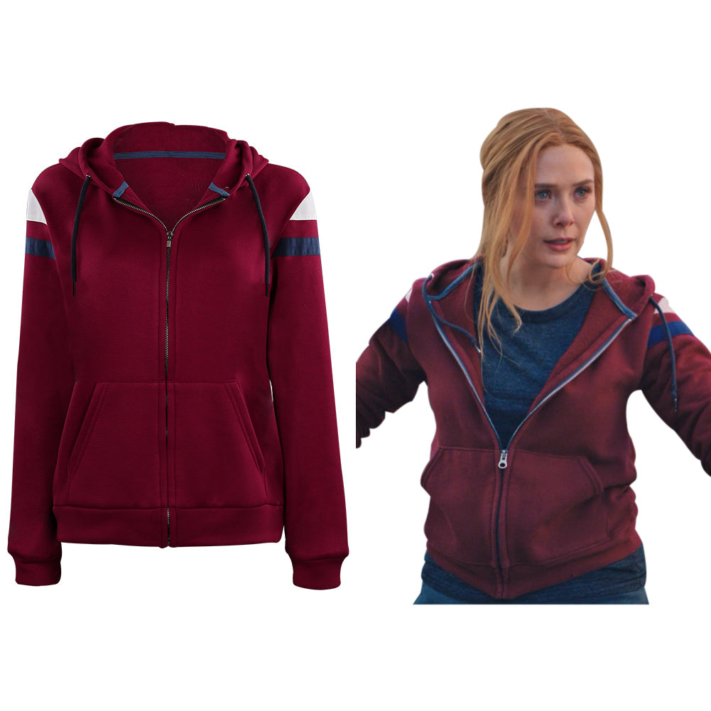 Wanda Vision Scarlet Witch Halloween Carnival Suit Hoodie Cosplay Costume