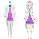 Re:Zero -Starting Life in Another World- Emilia Halloween Carnival Suit Cosplay Costume Outfits