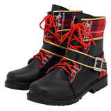 Twisted Wonderland Pomefiore Epel Felmier Cosplay Shoes Black Red Boots