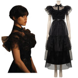 Wednesday Addams Wednesday Cosplay Costume Outfits Halloween Carnival Party Suit