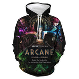 Arcane - LoL Jinx Cosplay Hoodie 3D Printed Hooded Sweatshirt Men Women  Casual Streetwear Pullove