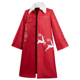 Christmas Style Bosozoku Kimono Cosplay Costume New Year Party Red Coat Outfits Halloween Carnival Suit