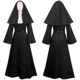 The Nun Black Outfits Halloween Carnival Suit Cosplay Costume