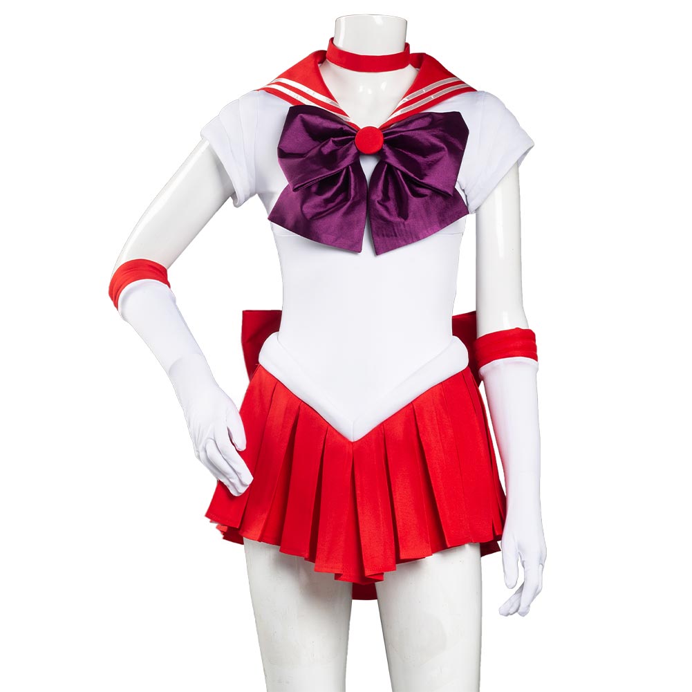 Sailor Moon Hino Rei Halloween Carnival Suit Cosplay Costume Uniform Dress Outfits