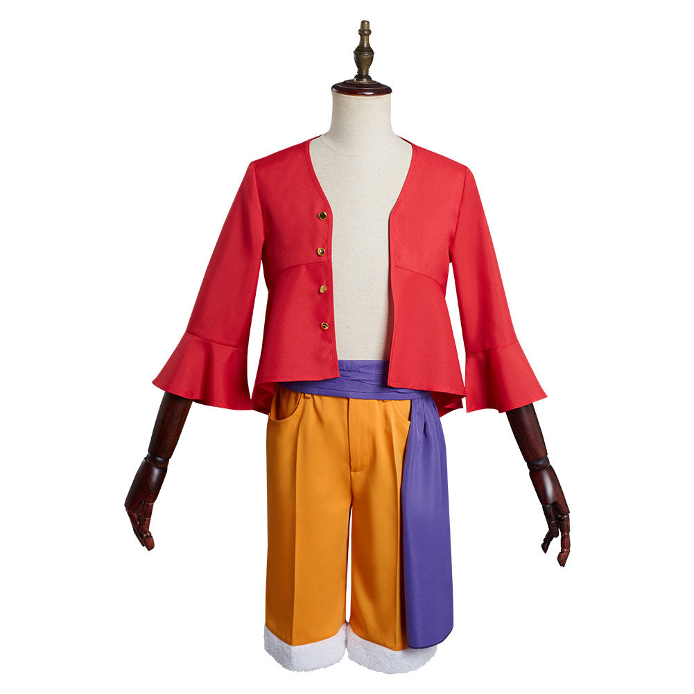 One Piece Monkey D. Luffy Halloween Carnival Suit Cosplay Costume Outf ...