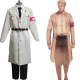 Attack on Titan Shingeki no Kyojin S4 Marley Army White Uniform Halloween Carnival Suit Cosplay Costume Outfits