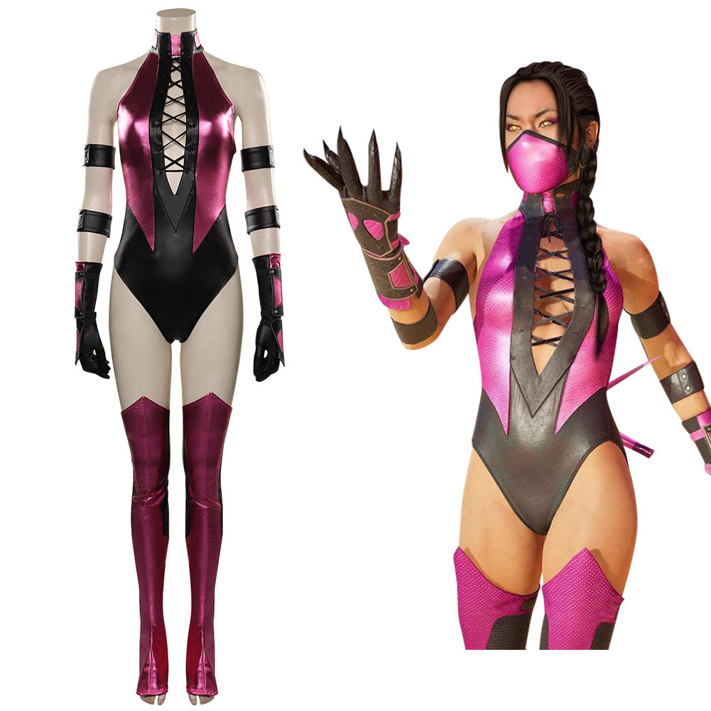 mortal kombat dress Mortal Kombat Mileena Cosplay Costume Jumpsuit Outfits Halloween Carni – TrendsinCosplay