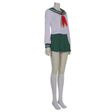 Anime InuYasha Kagome Higurashi Women Girls Uniform Skirt Outfit Cosplay Costume Halloween Carnival Costume