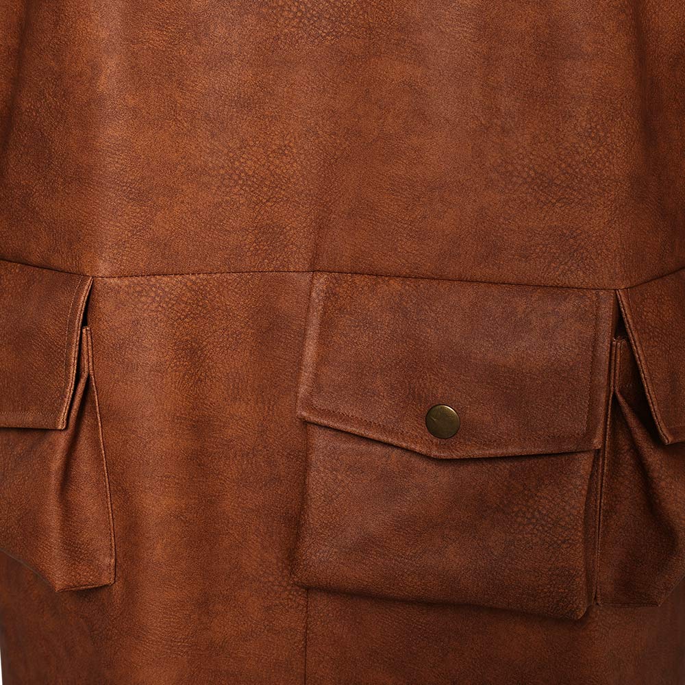 Fallout 4 Ranger Jacket Game Fallout 4 NCR Veteran Ranger Brown Coat Cosplay Costume Outfits H ...