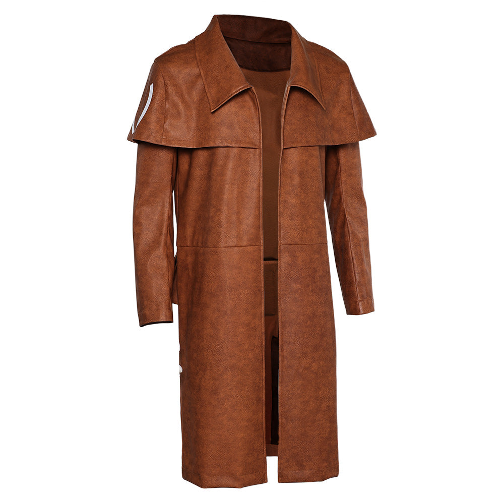 Fallout 4 Ranger Jacket Game Fallout 4 NCR Veteran Ranger Brown Coat Cosplay Costume Outfits H ...