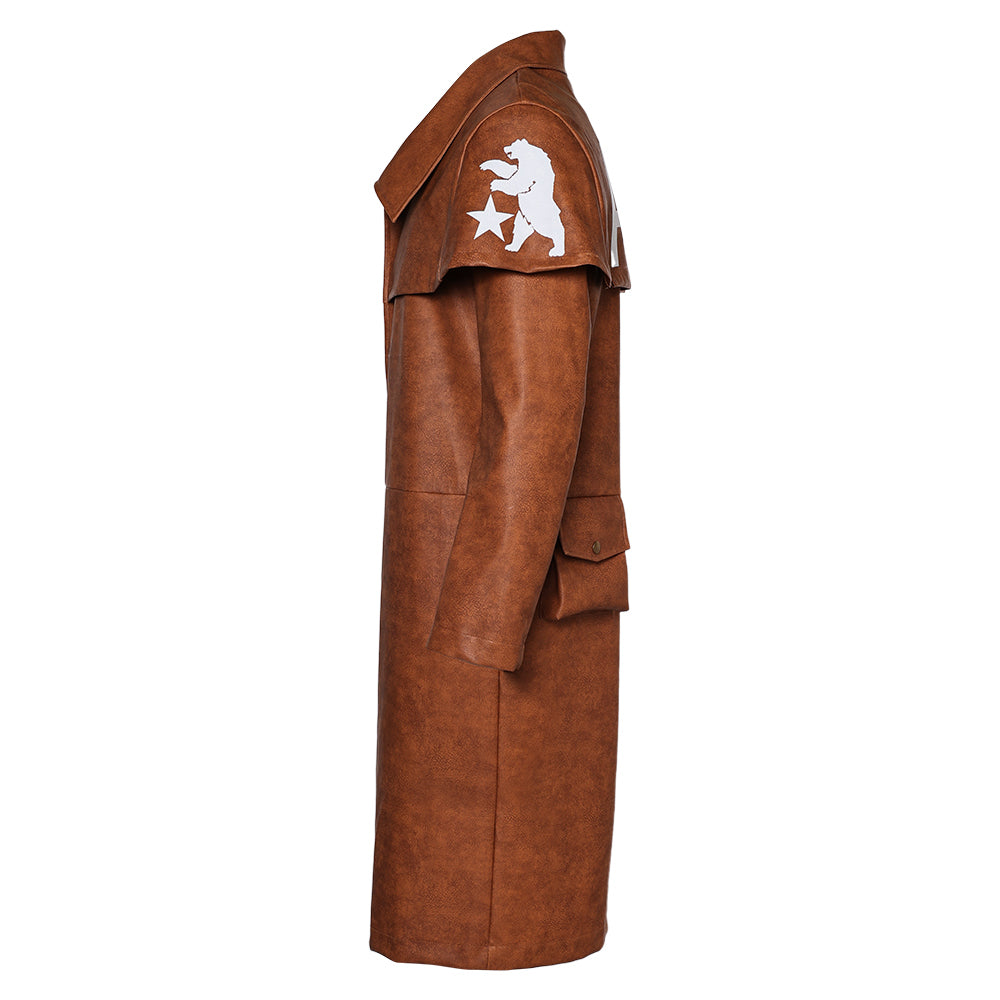 Game Fallout 4 NCR Veteran Ranger Brown Coat Cosplay Costume Outfits H ...