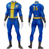 Game Fallout 4 Shelter Blue Jumpsuit Cosplay Costume Outfits Halloween Carnival Suit